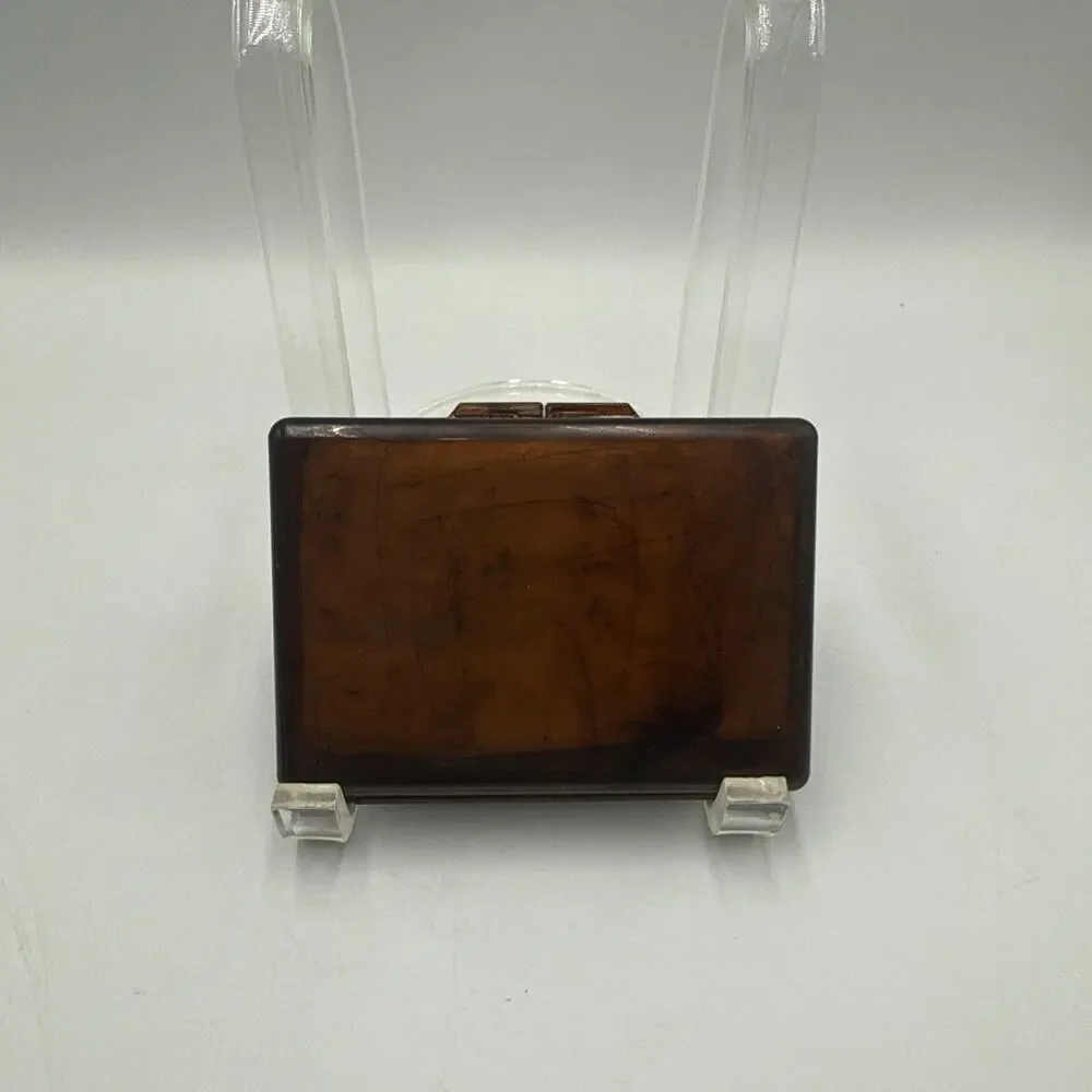 Lucite Tissue Box‎ & Mirror Compact Set From Holiday Inn Des Moines Iowa Rare